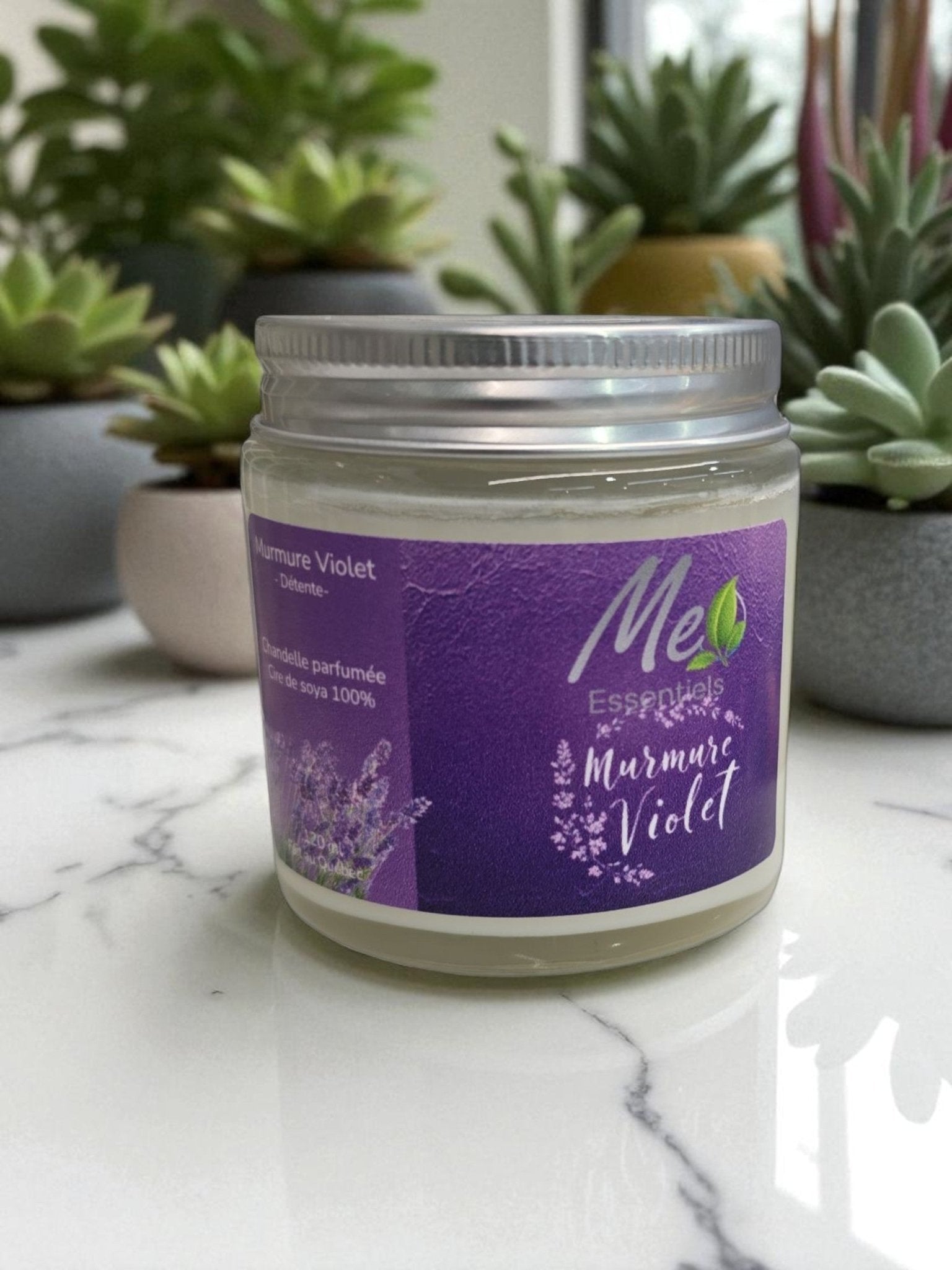 Murmure violet - Chandelle 4 oz - Me Essentiels