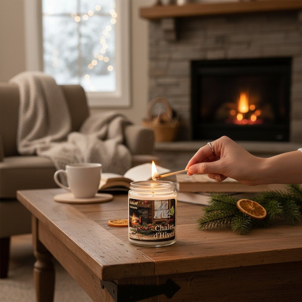 Chalet d'Hiver - Chandelle 8 0z - Me Essentiels