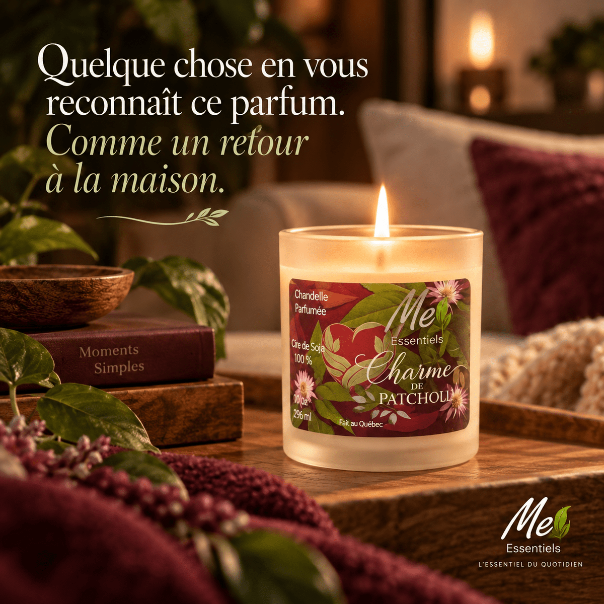 Charme de Patchouli - Chandelle 10 oz - Me Essentiels