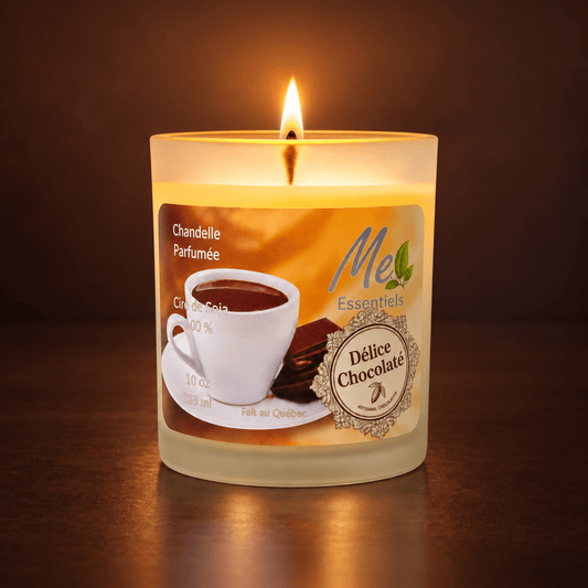 Délice Chocolaté - Chandelle 10oz - Me Essentiels