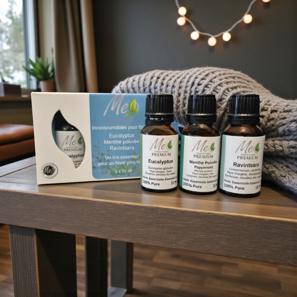 L’Incontournable pour l’hiver – Trio d’huiles essentielles (3 x 15 ml) - Me Essentiels