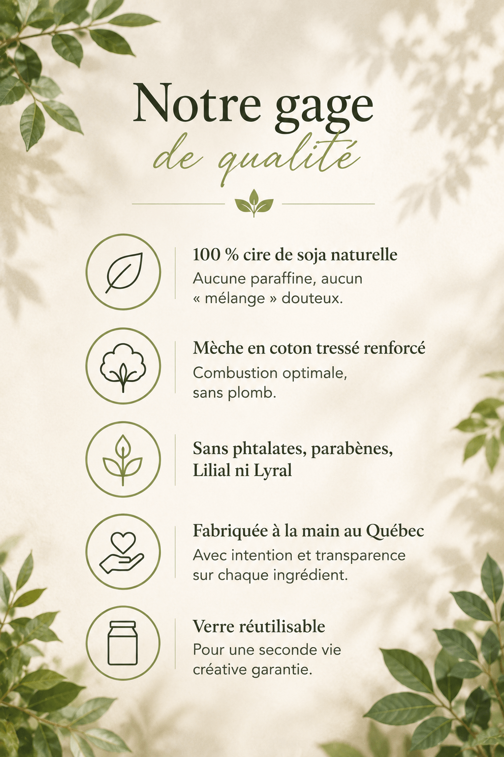 Parenthèse d’été -100 % cire de soya naturelle – aucune paraffine, aucun mélange douteux.

Sans phtalates, parabènes