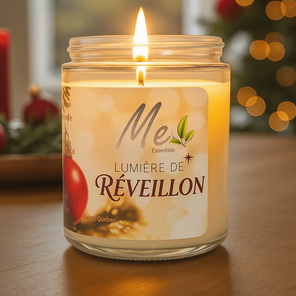 Lumière de Réveillon - Chandelle magie des fêtes 8oz - Me Essentiels