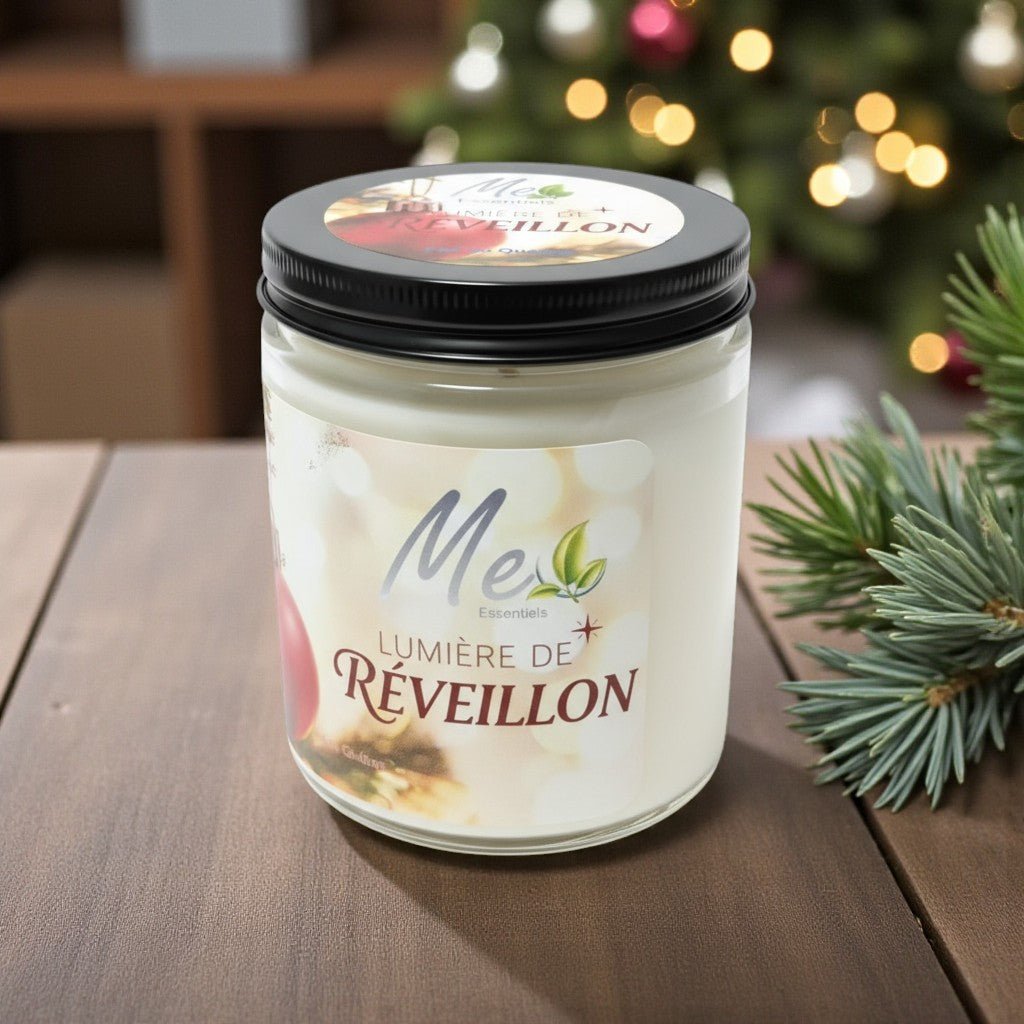 Lumière de Réveillon - Chandelle magie des fêtes 8oz - Me Essentiels