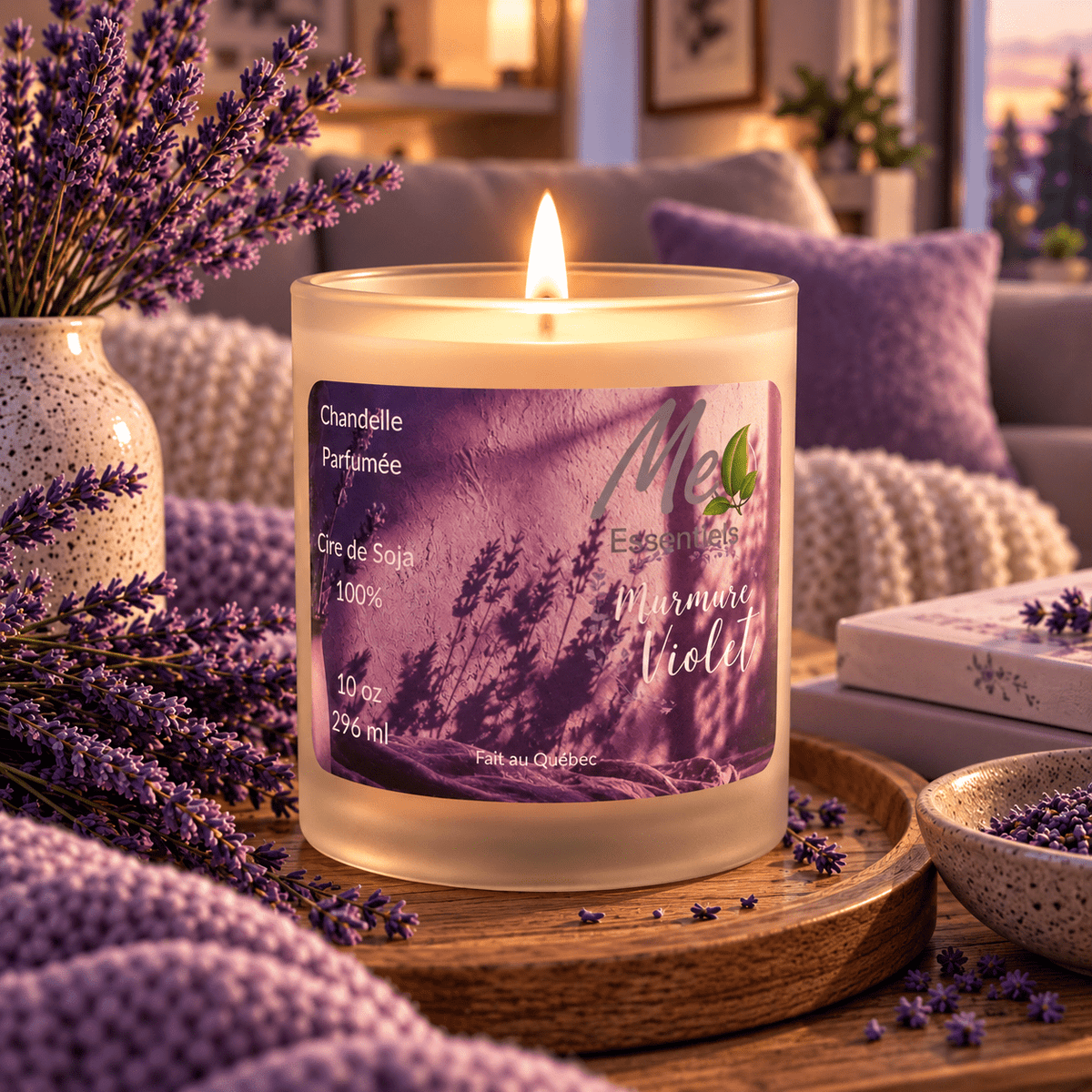 Murmure Violet - Chandelle 10 oz - Me Essentiels