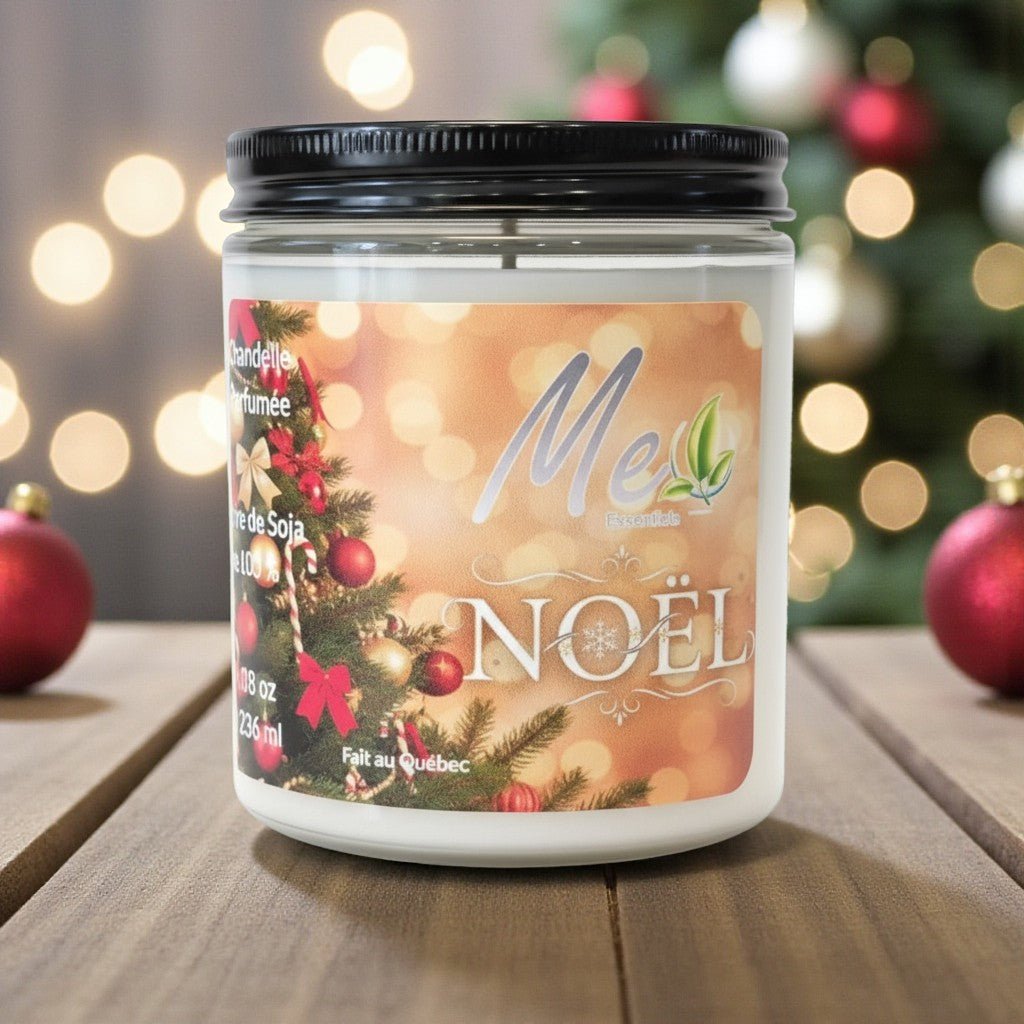 NOËL – Chandelle Parfumée Fait à la Main 8 oz - Me Essentiels