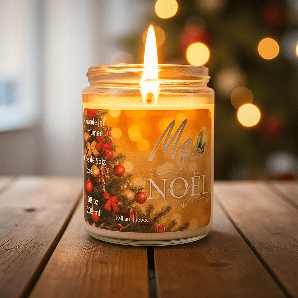 NOËL – Chandelle Parfumée Fait à la Main 8 oz - Me Essentiels