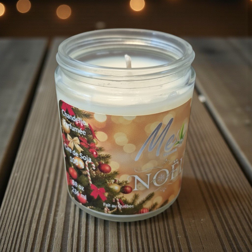 NOËL – Chandelle Parfumée Fait à la Main 8 oz - Me Essentiels