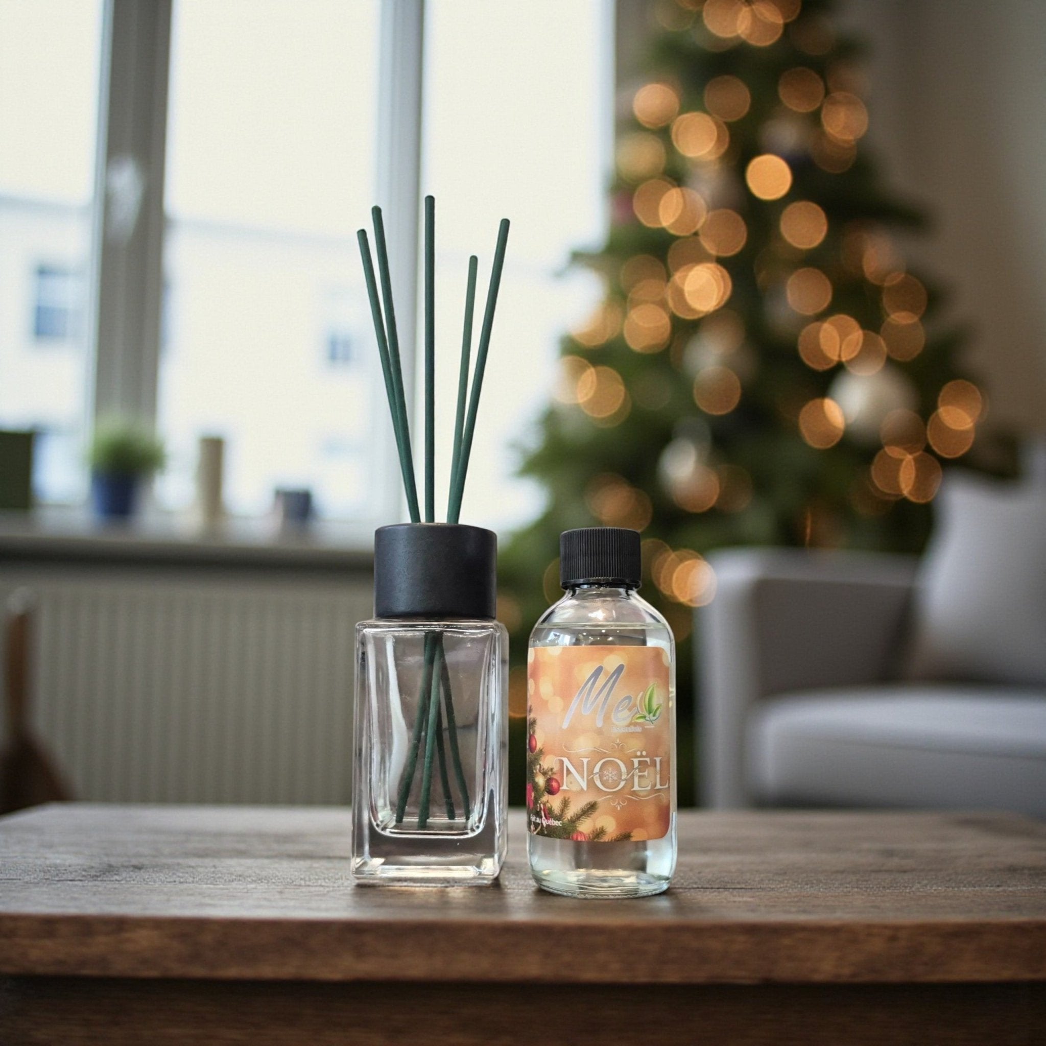 NOËL – Diffuseur à Roseaux avec bâtons de couleurs. - Me Essentiels