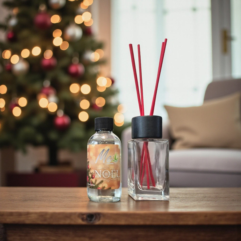 NOËL – Diffuseur à Roseaux avec bâtons de couleurs. - Me Essentiels