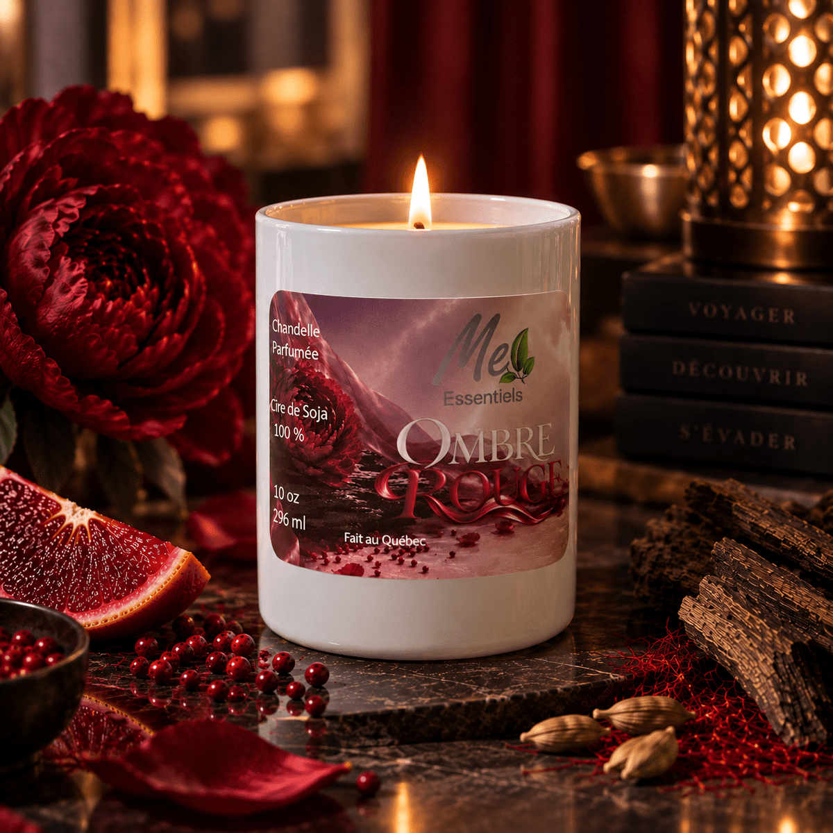 OMBRE ROUGE — Des fleurs rouges. Des bois sombres. Et entre les deux, quelque chose d’irrésistible. - Me Essentiels
