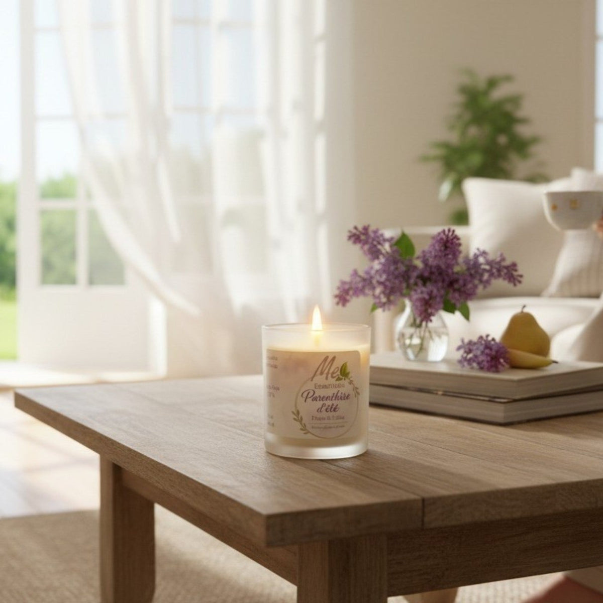 Parenthèse d’été – Chandelle 10 oz poire & lilas - Me Essentiels