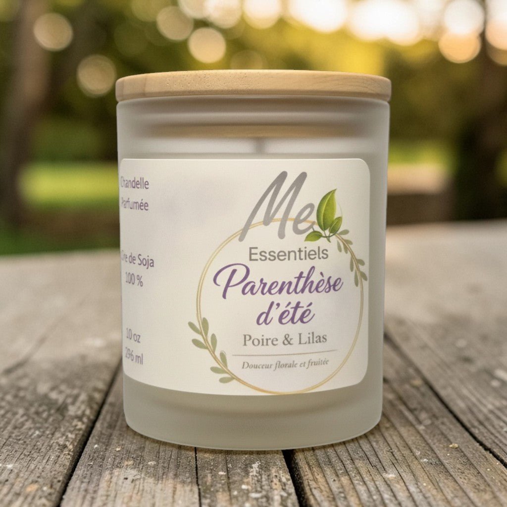Parenthèse d’été – Chandelle 10 oz poire & lilas - Me Essentiels