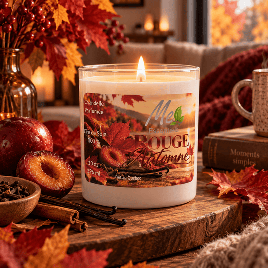 ROUGE AUTOMNE Chandelle parfumée 10 oz — Édition éphémère - Me Essentiels