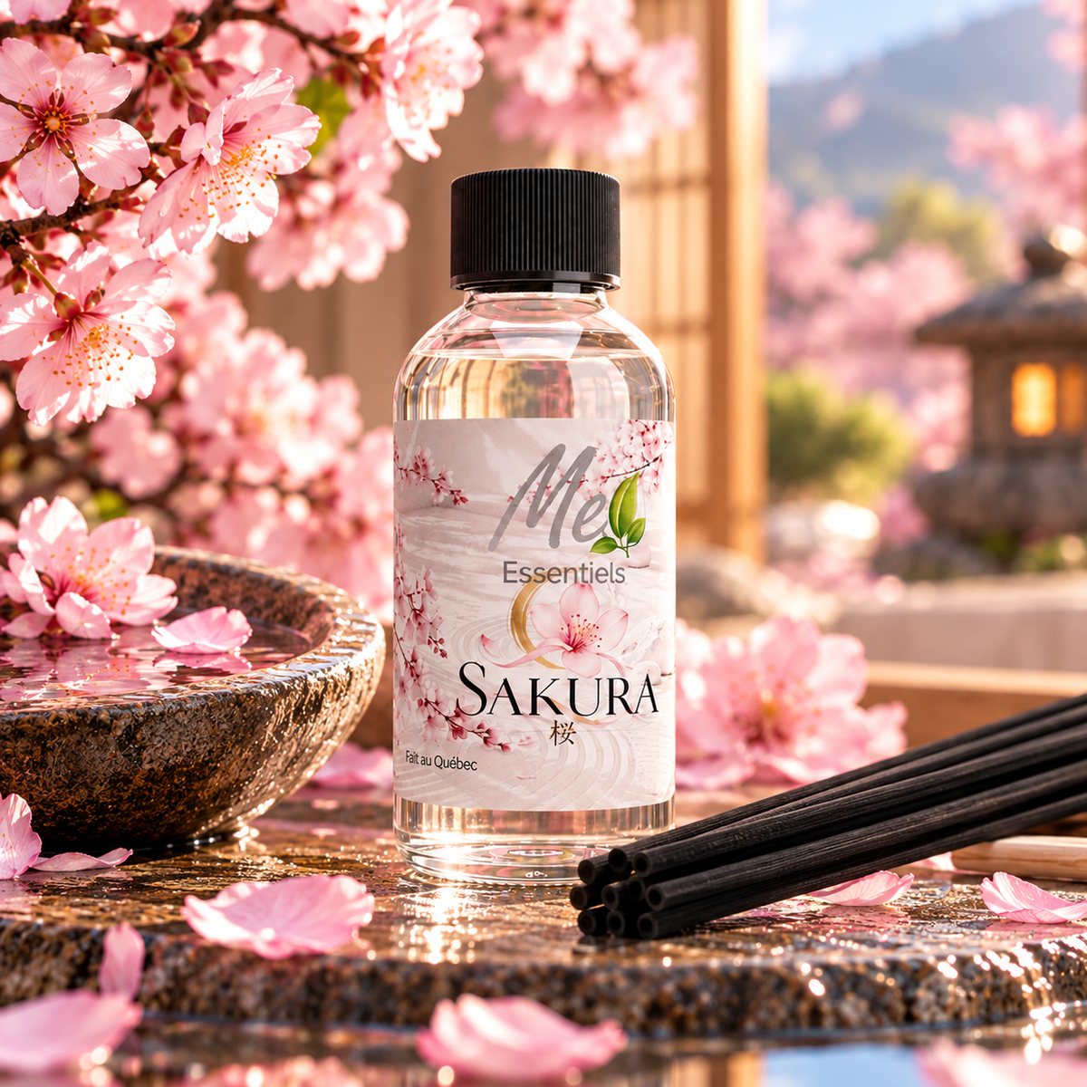 SAKURA — Recharge pour diffuseur à roseaux 120 ml - Me Essentiels